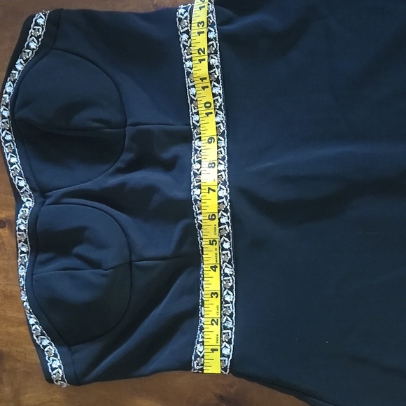 NWOT Frederick's of Hollywood Black Strapless Embellished Mini Dress Size 7/8 - Picture 8 of 10